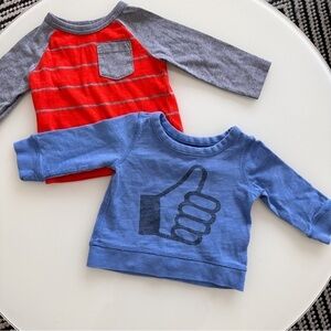 BABY Boy (or girl!) Long Sleeve Shirt Bundle -6-12m